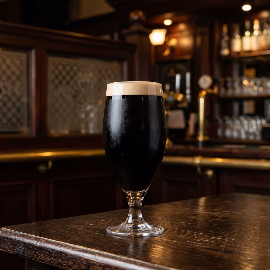 Dry Stout in a pub setting